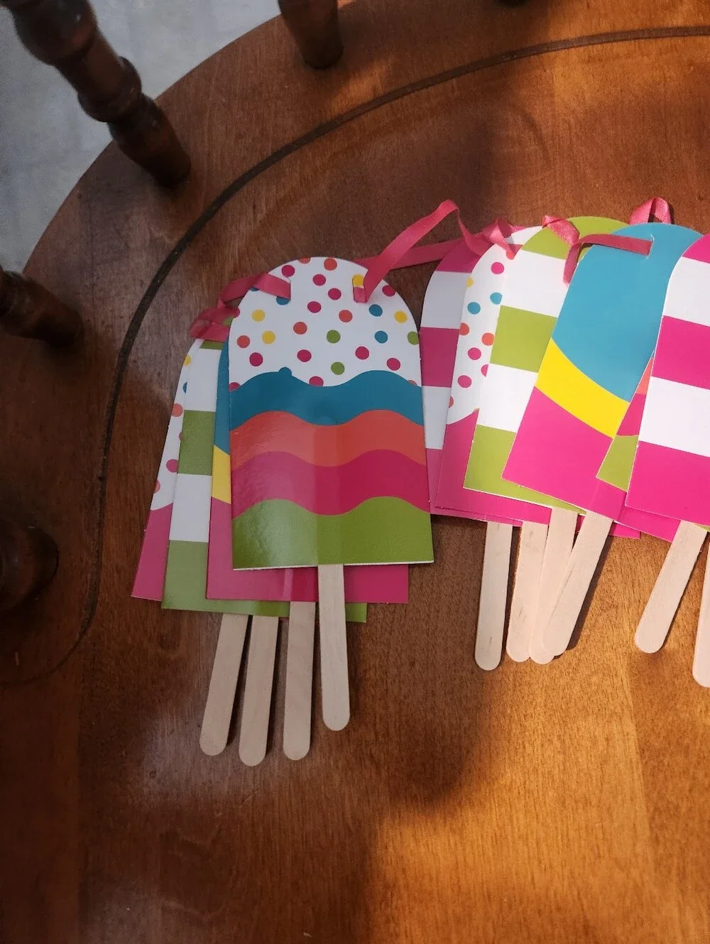 Colorful Popsicle Party Favor Garland - Pink & Green